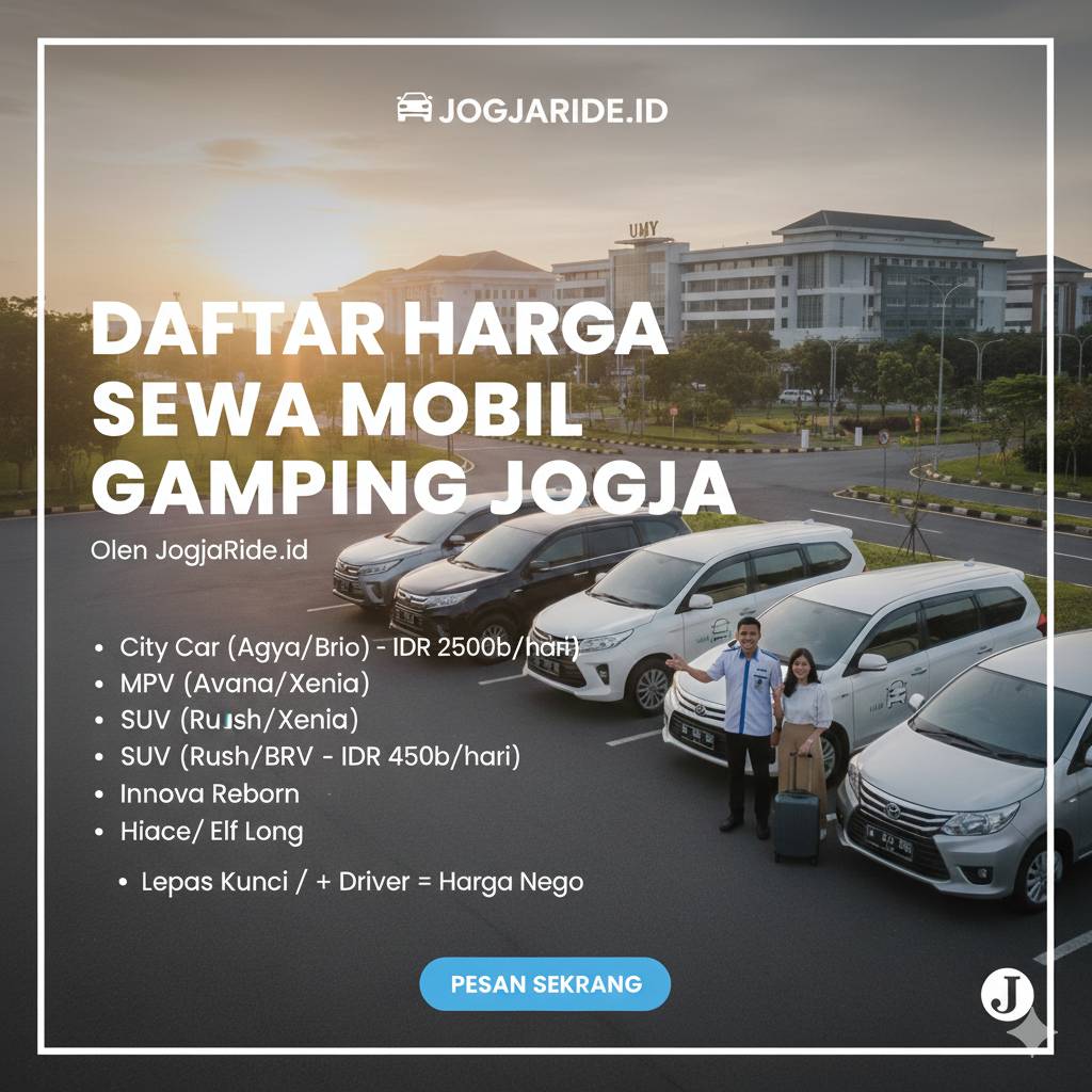 Daftar Harga Sewa Mobil Gamping Jogja