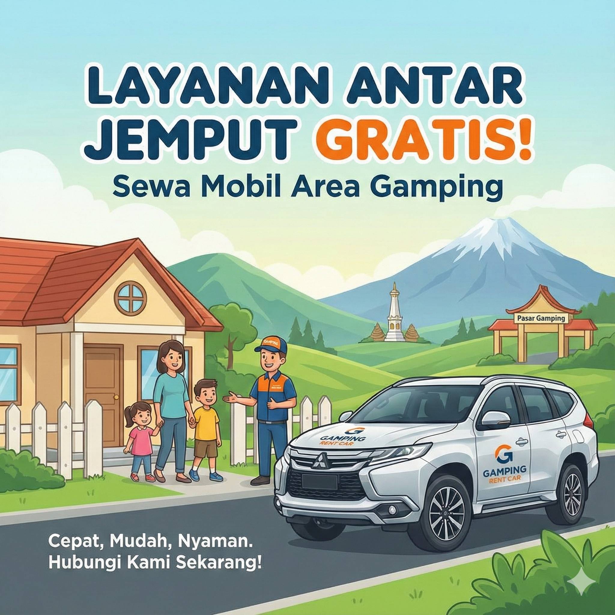 Layanan Antar Jemput Sewa Mobil Area Gamping