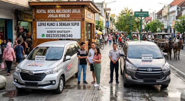 Rental mobil Malioboro Jogja lepas kunci dan dengan supir harga terjangkau siap melayani wisatawan di Jogja
